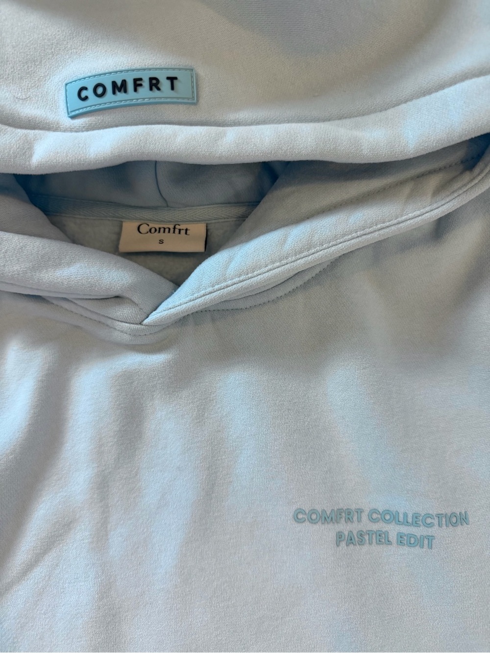 Comfrt Pastel Blue Hoodie Sweatshirt. Like new.